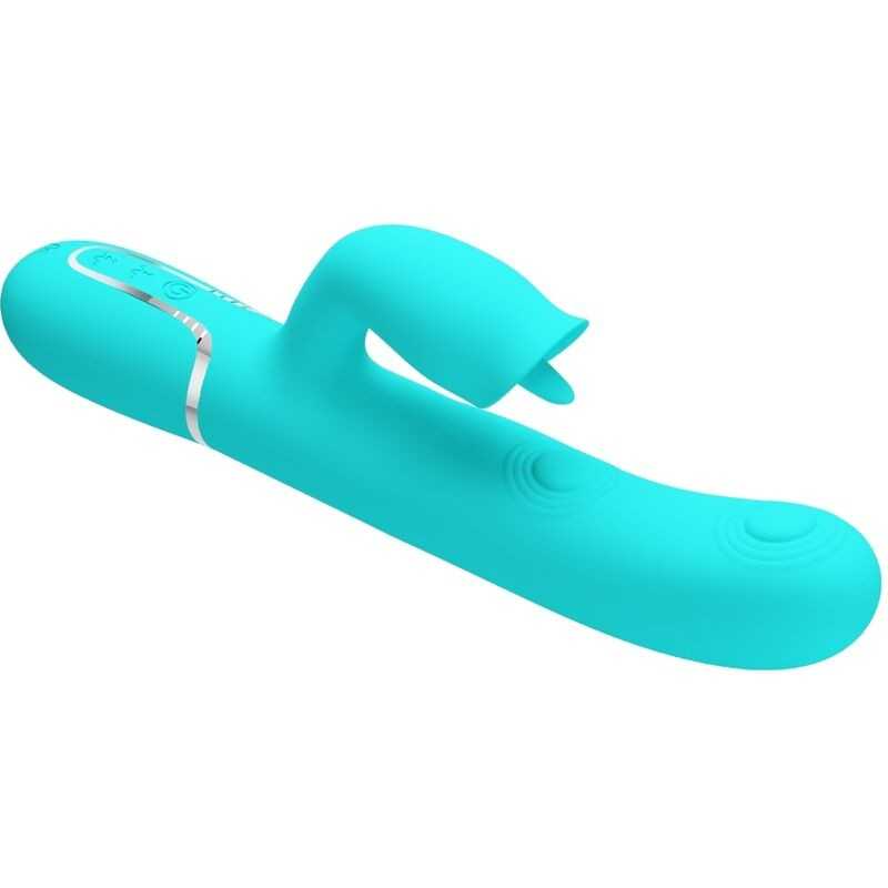 PRETTY LOVE - KANINCHENVIBRATOR MIT LECKENDEM AQUAGRÜN PRETTY LOVE - KANINCHENVIBRATOR MIT LECKENDEM AQUAGRÜN