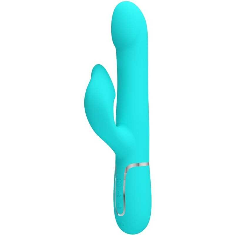 PRETTY LOVE - PERLES VIBRATEUR LAPIN VERT AQUA