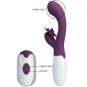 PRETTY LOVE - BUTTERFLY KISS VIBRADOR DE COELHO E ESTIMULADOR DE PONTO G ROXO