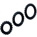 BAILE - TITAN SET 3PCS COCK RING BLACK 2.8 + 2.4 + 1.9 CM