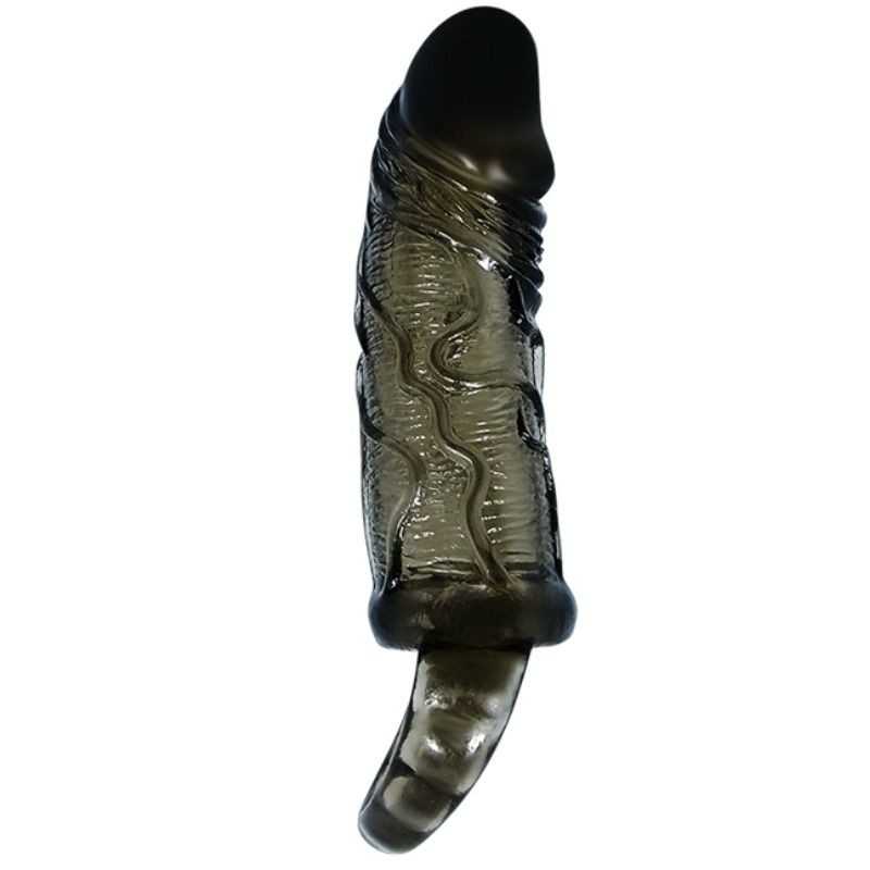 BAILE - CAPA EXTENSORA DE PÊNIS COM ALA PARA TESTÍCULOS PRETA BAILE - CAPA EXTENSORA DE PÊNIS COM ALA PARA TESTÍCULOS PRETA