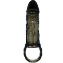 BAILE - PENIS EXTENDER COVER WITH STRAP FOR TESTICLES BLACK