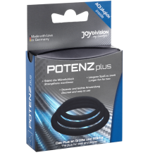 JOYDIVISION POTENZDUO - PLUS 3 BLACK RINGS SET - S, M, L