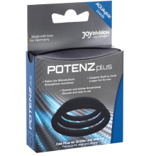 JOYDIVISION POTENZDUO - PLUS CONJUNTO DE 3 ANÉIS PRETOS - S, M