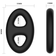 CRAZY BULL - ANEL DE SILICONE OVAL DUPLO