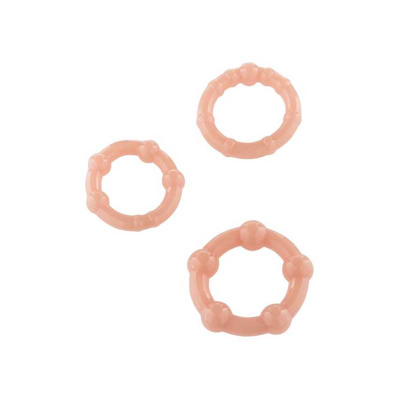 SEVEN CREATIONS - SET OF THREE SKIN PENIS RINGS