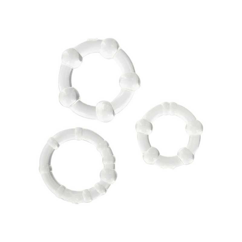 SEVEN CREATIONS - SET OF THREE TRANSPARENT PENIS RINGS