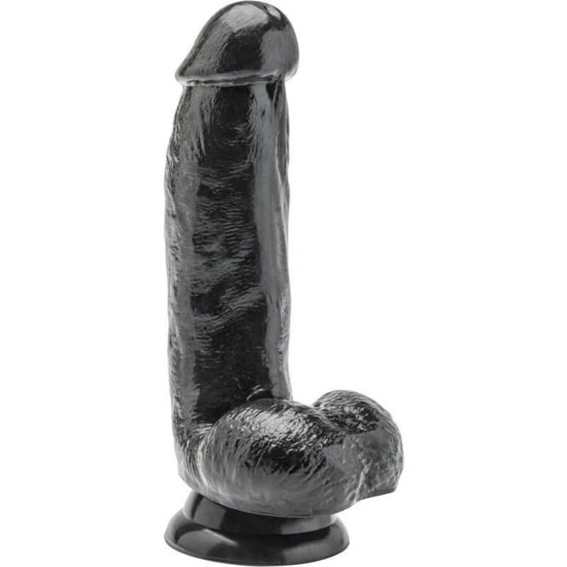 GET REAL - DILDO 12 CM WITH BALLS BLACK