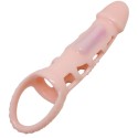 BAILE - PENIS EXTENDER COVER WITH VIBRATION AND NATURAL STRAP