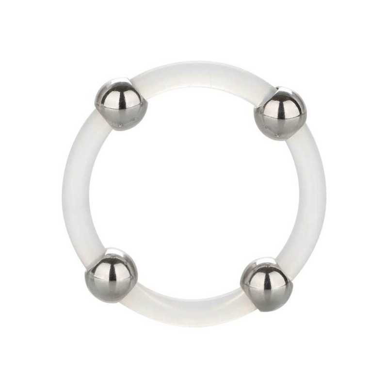 CALEXOTICS - BAGUE EN SILICONE PERLÉE ACIER L