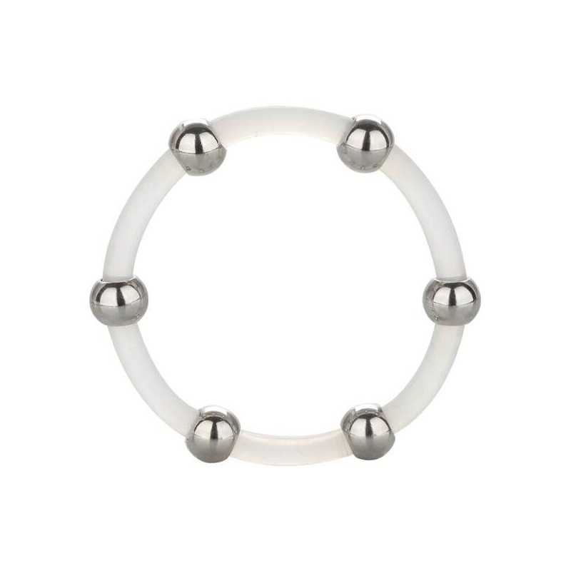 CALEXOTICS - STEEL BEADED SILICONE RING XL