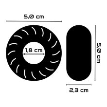 POWERING - ANEL PARA PÊNIS SUPER FLEXÍVEL E RESISTENTE 5CM PR08