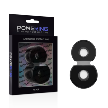 POWERING - SUPER FLEXIBLER UND WIDERSTANDSFÄHIGER DOPPEL-PENISRING PR09 SCHWARZ