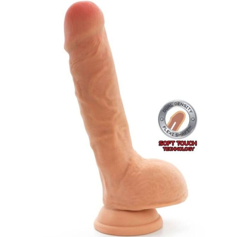 GET REAL - DILDO DUAL DENSITY 25,5 CM BOLAS PELE