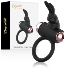 COQUETTE CHIC DESIRE - COCKRING AVEC VIBRATEUR NOIR/ OR