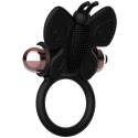 COQUETTE CHIC DESIRE - COCKRING PAPILLON AVEC VIBRATEUR NOIR/ OR