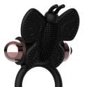 COQUETTE CHIC DESIRE - COCK RING BUTTERFLY WITH VIBRATOR BLACK/