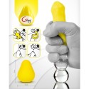 G-VIBE - UOVO MASTURBATORE RIUTILIZZABILE GIALLO STRUTTURATO