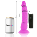 DIVERSIA - FLEXIBLER VIBRIERENDER DILDO LILA 21 CM -O- 4.9 CM