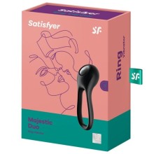 SATISFYER - VIBRATORE AD ANELLO MAJESTIC DUO NERO