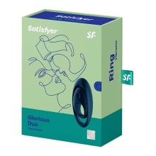 SATISFYER - GLORIOUS DUO RING VIBRATOR BLUE