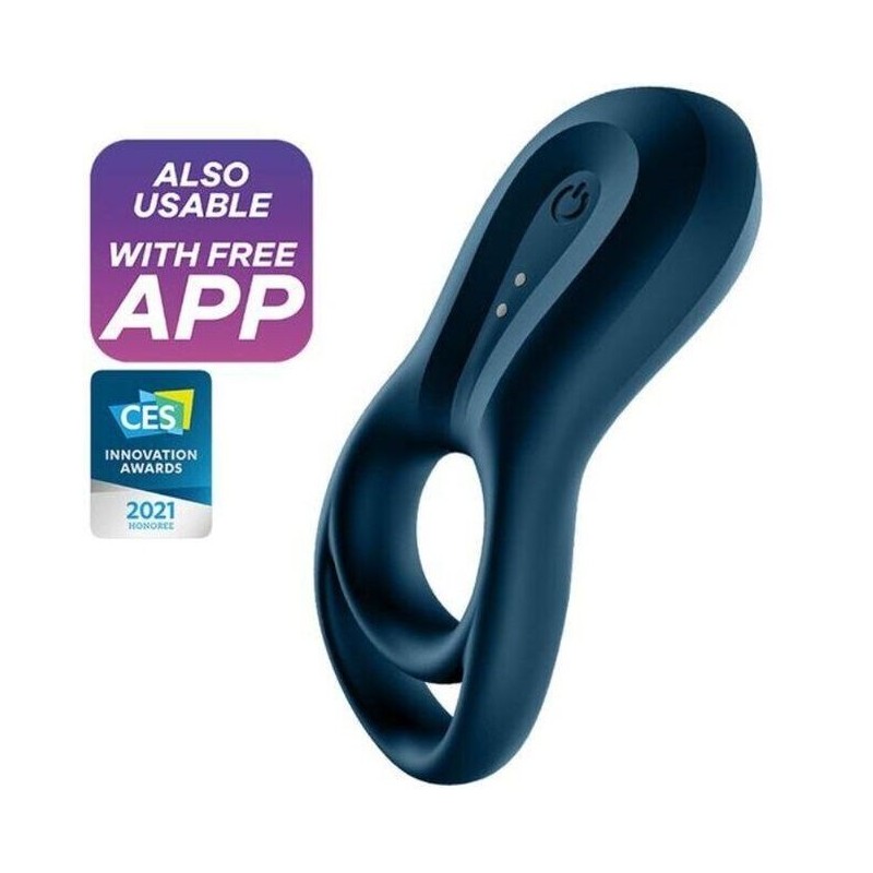 SATISFYER - APP VIBRATORE AD ANELLO EPIC DUO BLU