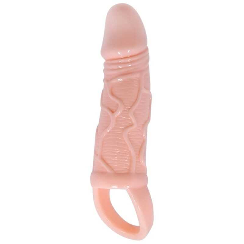 BAILE - GAINE DEXTENSION DE PÉNIS AVEC SANGLE POUR TESTICULES 13,5 CM