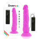 DIVERSIA - FLEXIBLER VIBRIERENDER DILDO LILA 21 CM -O- 4.9 CM