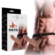 INTENSE - HARNAIS CREUX AVEC GODE EN SILICONE 16 X 3,5 CM