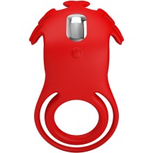 PRETTY LOVE - ANNEAU VIBRATEUR RUBEN 7 VIBRATIONS SILICONE ROUGE