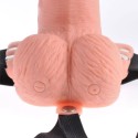 FETISH FANTASY SERIES - ARNÊS AJUSTVEL COM CONTROLE REMOTO PÊNIS REALISTA COM TESTÍCULOS RECARREGVEIS E VIBRADOR 15 CM