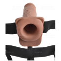 FETISH FANTASY SERIES - VERSTELLBARES GURT REALISTISCHER PENIS MIT WIEDERAUFLADBAREN BLLEN UND VIBRATOR 17,8 CM