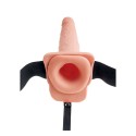 FETISH FANTASY SERIES - IMBRACATURA REGOLABILE PENE REALISTICO CON SFERE SQUIRTING 19 CM