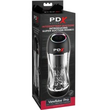 PDX ELITE - VIBRATORE STROKER VIEWTUBE PRO TRASPARENTE