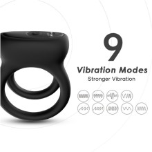 ARMONY - VIBRATORE DOPPIO ANELLO NERO