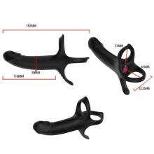 ARMONY - DILDO MIT RING VIBRATOR FERNBEDIENUNG SCHWARZ