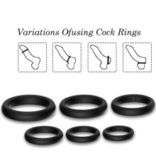 ARMONY - LOCK RINGS SILICONE BLACK