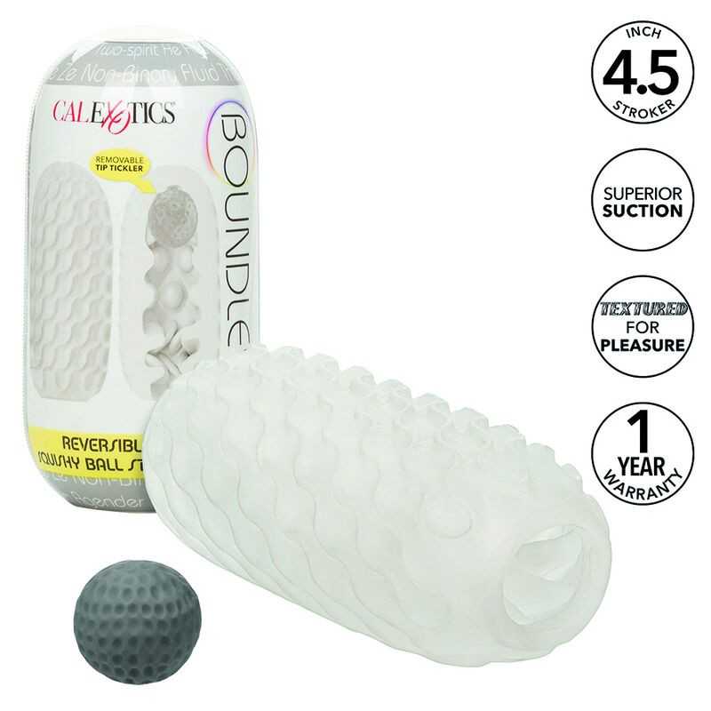 CALEXOTICS - BOUNDLESS REVERSIBLE SQUISHY BALL STROKE GELB