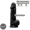 SILEXD - MODÈLE 1 PÉNIS RÉALISTE PREMIUM SILEXPAN SILICONE NOIR 21.5 CM