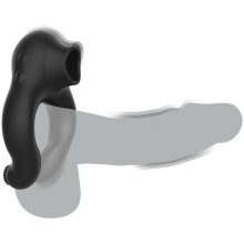 ARMONY - ANEL VIBRADOR DE SILICONE 3 MOTORES RECARREGÁVEIS PRETO - OURO