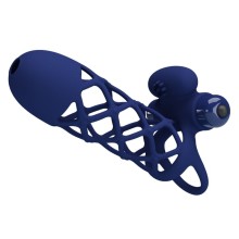 PRETTY LOVE - GIANN ANELLO VIBRATORE CON GUAINA IN SILICONE BLU