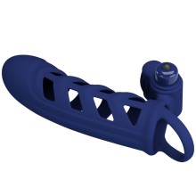 PRETTY LOVE - ALTAF ANEL VIBRADOR COM BAINHA DE SILICONE AZUL