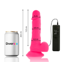 DIVERSIA - DILDO VIBRANT FLEXIBLE ROSE 20.5 CM -O- 4.2 CM