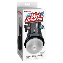 PDX EXTREME - SLIDE GLIDE SELF-LUBRICATING MASTURBATOR CLEAR