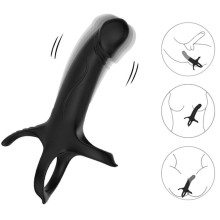 ARMONY - DILDO CON ANELLO E VIBRATORE NERO