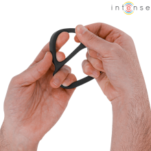 INTENSE - BOBBY DOUBLE SILICONE PENIS RING BLACK