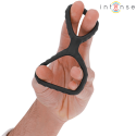 INTENSE - DEWEY ANNEAU PÉNIS DOUBLE SILICONE NOIR MODÈLE 2