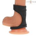 INTENSE - THEO DOUBLE SILICONE PENIS RING BLACK MODEL 3