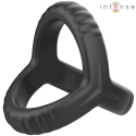 INTENSE - CARSON DOUBLE SILICONE PENIS RING BLACK MODEL 4