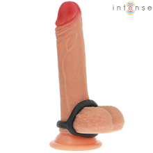 INTENSE - CARSON ANEL DE PÊNIS DUPLO DE SILICONE PRETO MODELO 4